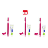 Cepillo Phb Orthodontic + Mini Pasta 15ml Pack X3 Unidades