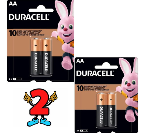 4x Pilhas Duracell Alcalina Pequena Aa 1,5v Com Nota Fiscal