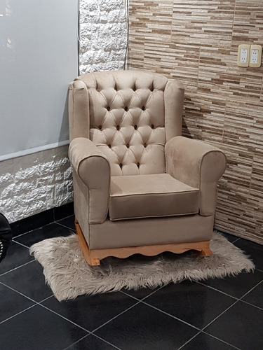 Sillon Mecedor Pana, Cuerina O Chenille Mecedora Zona Sur