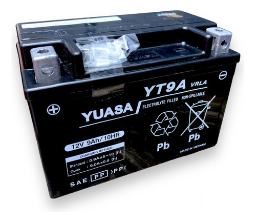 Bateria Ytx9-bs = Yt9a Yuasa Gel 12v 9ah