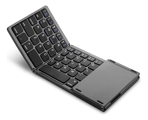 Mini Foldable Bluetooth Keyboard Wireless Touchpad .