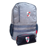 Mochila Escolar River Plate Reforzada Con Cartuchera Grande