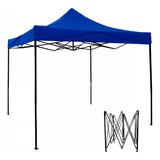 Toldo Kitul Home Carpa Toldo Plegable Reforzado Color Azul Retráctil