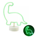 Lámpara De Dinosaurio Escritorio Luz Led Neón Usb Decoración