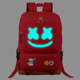 Mochila Escolar Dj Cotton Candy Rounding Con Luz Azul Lumino Color Red Blue Light Model 1 Diseño De La Tela 17 Inches