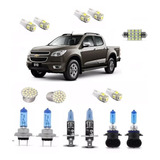 Kit Lâmpadas Super Branca + Led Farol S10 2012 2013 2014