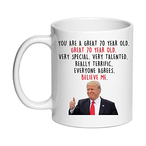 Tazas De Café De 70 Cumpleaños De Donald Trump, Regalos De 7