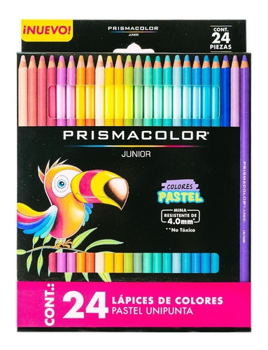 Colores Prismacolor Junior Tonos Pastel Con 24 Piezas