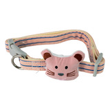 Collar Para Perro Ajustable Premium Figura Cute Mascota 2247 Color 22472 Raton Rosa Tamaño Del Collar M