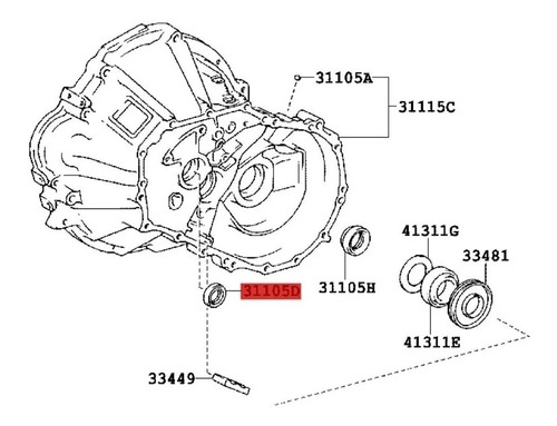 Estopera Eje De Mando Caja Sincronica Corolla Yaris Starlet Foto 4