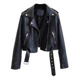 Chaqueta Chamarra Biker Dama Cuero Sentetico Talla Grand [u]