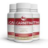 Kit 3 L-carnitina + B6 Vitafor 120 Cápsulas