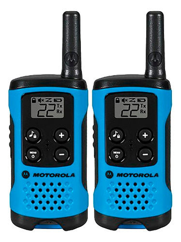 Handy Walkie Talkie Motorola T100 25km Alcance Con Color Azul