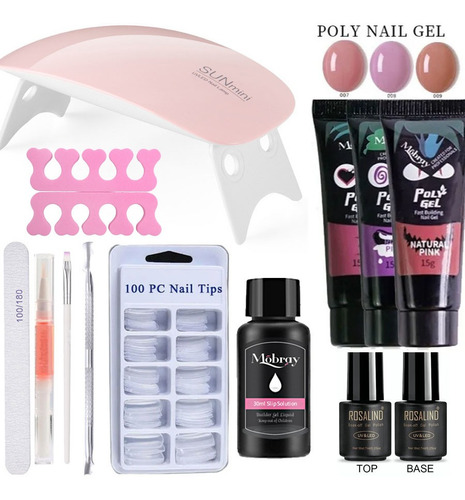 Juego De Cepillos De Uñas Poli Extention Gel, 15 Ml, 13 Unid