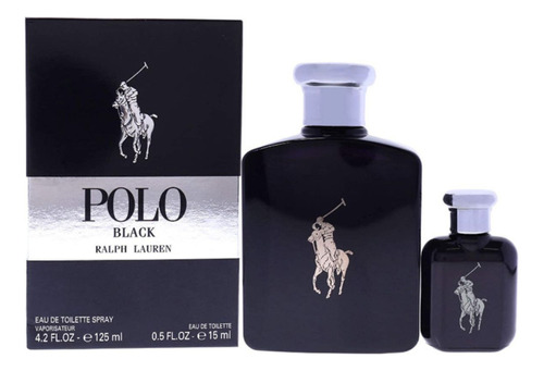 Polo Black Estuche Edt 125ml+mini15ml Silk Perfumes Original