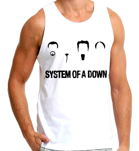 Camiseta Masculina Regata System Of A Down Minimalista