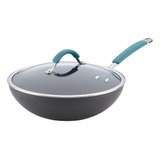 Rachael Ray Sarten Wok Anodizado Antiadherente Con Tapa