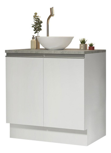 Madesa Armario Baño 80cm Con 2 Puertas Blanco