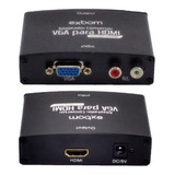 Cabo Conversor De Vga Para Hdmi -  Entrada Áudio P2 Ou Rca