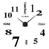 Reloj De Pared Moderno Jumbo Silent, Grande, 3d, Placa Acríl