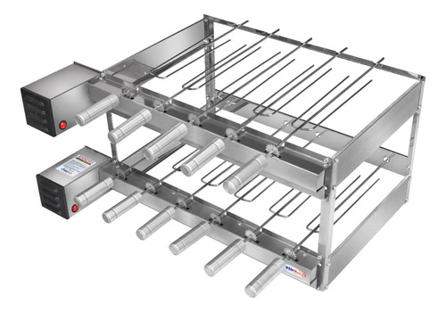 Churrasqueira Duplo Giratória C/ 11 Espetos Inox - Pratic