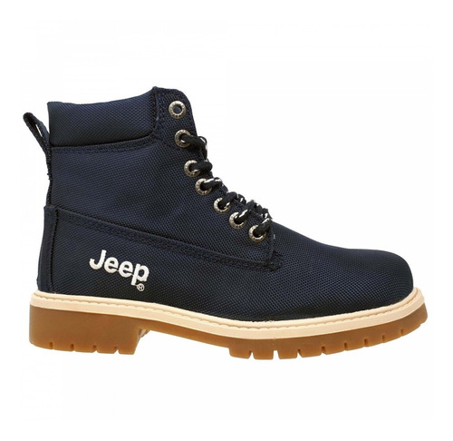 Botas Jeep Hombre Azul Marino  Lona 3801 Originales