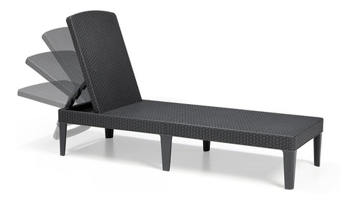 Reposera Camastro Jaipur Grafito T/ Rattan Keter Deck Lounge