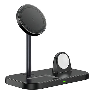 Mr. Gadgets Soporte base de Carga Inalámbrica 3 en 1 compatible con MagSafe para iPhone Apple Watch AirPods color Negro | Meses sin interés
