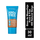 Base De Maquillaje Rimmel Hidratante Kind & Free Apto Vegano