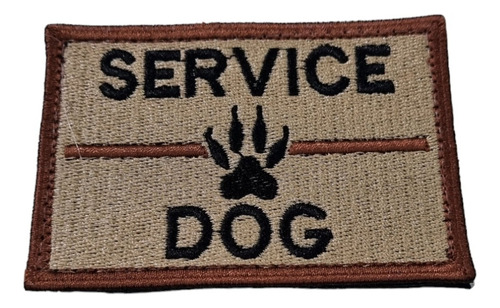 Parche Bordado Service Dog Coyote  K9 Perro - Made In Usa