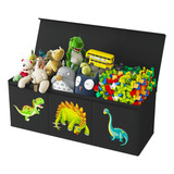 Caja De Almacenamiento De Dinosaurios,3 Compartimentos,negro