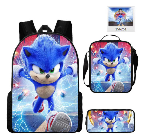 Mochila Para Niños Con Dibujos Animados Super Sonic De 3 Pie