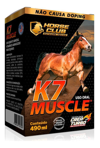 K7 Muscle Para Cavalos - Explosão Muscular