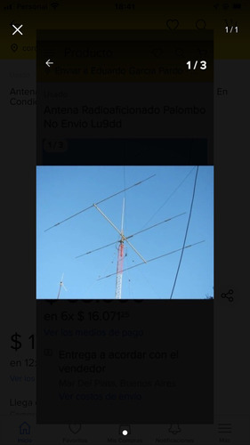 Antena Palombo  Lu2dlm 3 Elementos Temperley