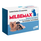 Vermífugo Milbemax C P/ Cães Até 5kg Com 2 Comprimidos