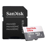 Cartão Memória 128gb Microsdxc Sandisk Ultra C/ Adaptador Sd