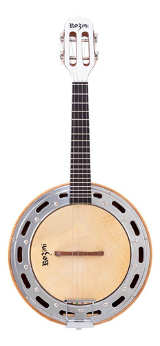 Banjo Eletrico Rj11elbc Rozini Studio- Branco