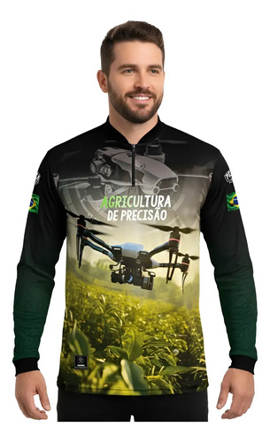 Camisa Camiseta Blusa Agro Fazenda Drone Com Proteção Uv50 | MercadoLivre