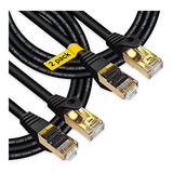 Cable Ethernet Veecoh Cat 7 De 3 Pies/1 M, Paquete De 2 Unid