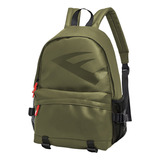 Mochila Portanotebook Everlast Hombre Mujer Cuero Pu Urbana Color Verde Militar Diseño De La Tela Liso