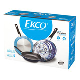 Pack X3 De Sartenes Ekco Photo Blue Facil Limpieza