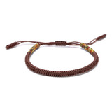 Pulsera Budista Para La Suerte Café/colores Feng Shui