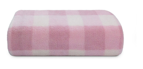 Cobertor Manta Baby Microfibra 200g/m2 - Vichy Rosa