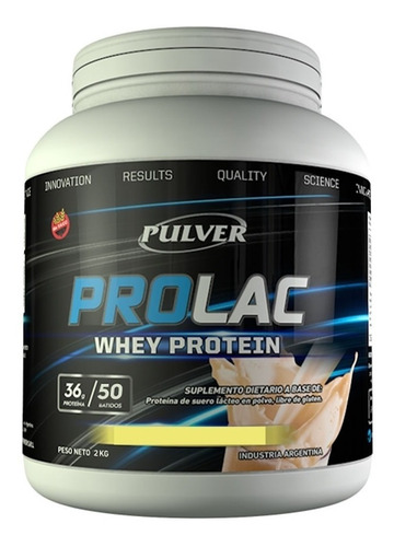 Suplemento En Polvo Pulver  Prolac Whey Protein Proteínas Sabor Vainilla En Pote De 2kg