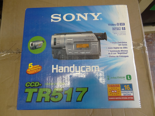 Filmadora Sony Handycam Tr517 Video8 Ntsc Na Caixa Original
