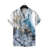 Camisa Hawaiana Manga Corta Para Hombre, Camisa Deportiva