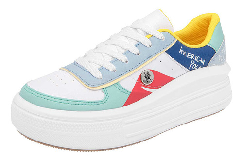 Tenis Mujer American Polo 2481 Blanco Mt. 116-297