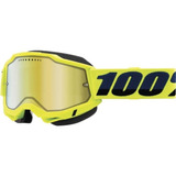 Antiparra 100% Accuri 2 Ski Snowboard Fluo Gold Nieve Qpg