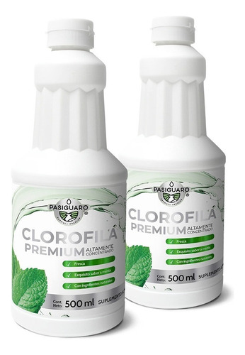 Clorofila Fresca Premium 500ml Altamente Concentrado 100