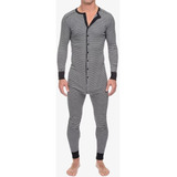 Mono De Rayas Para Hombre Ropa De Hogar Pelele De Ocio Flaco